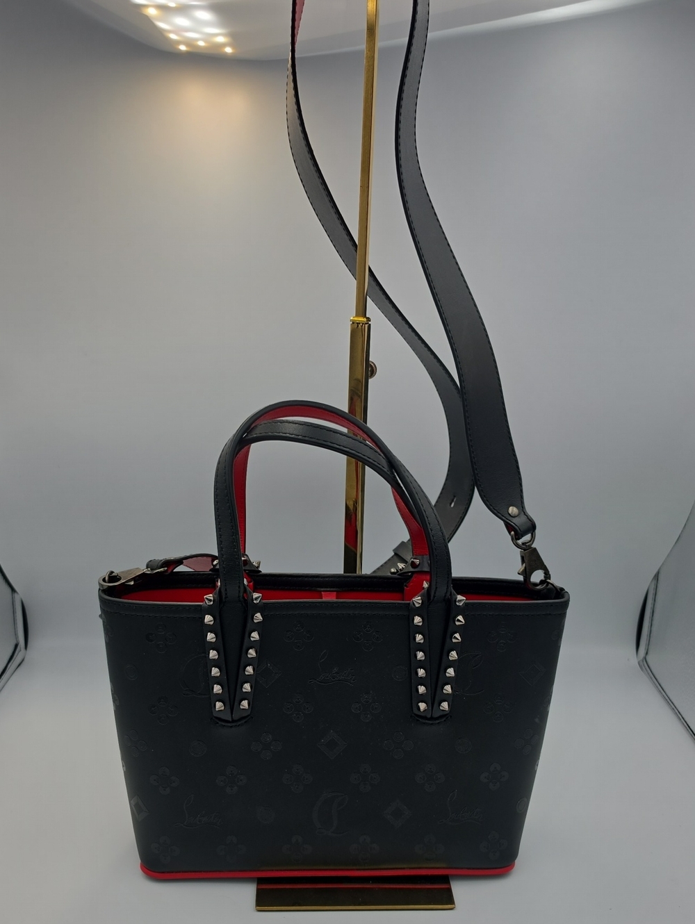 Christian Louboutin Cabata Small Tote Black W/ Loubinthesky Embossed (NWOT)COA🖤